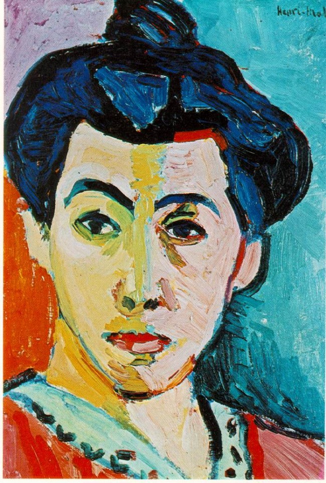 Portrait of madame matisse. the green line meaning image